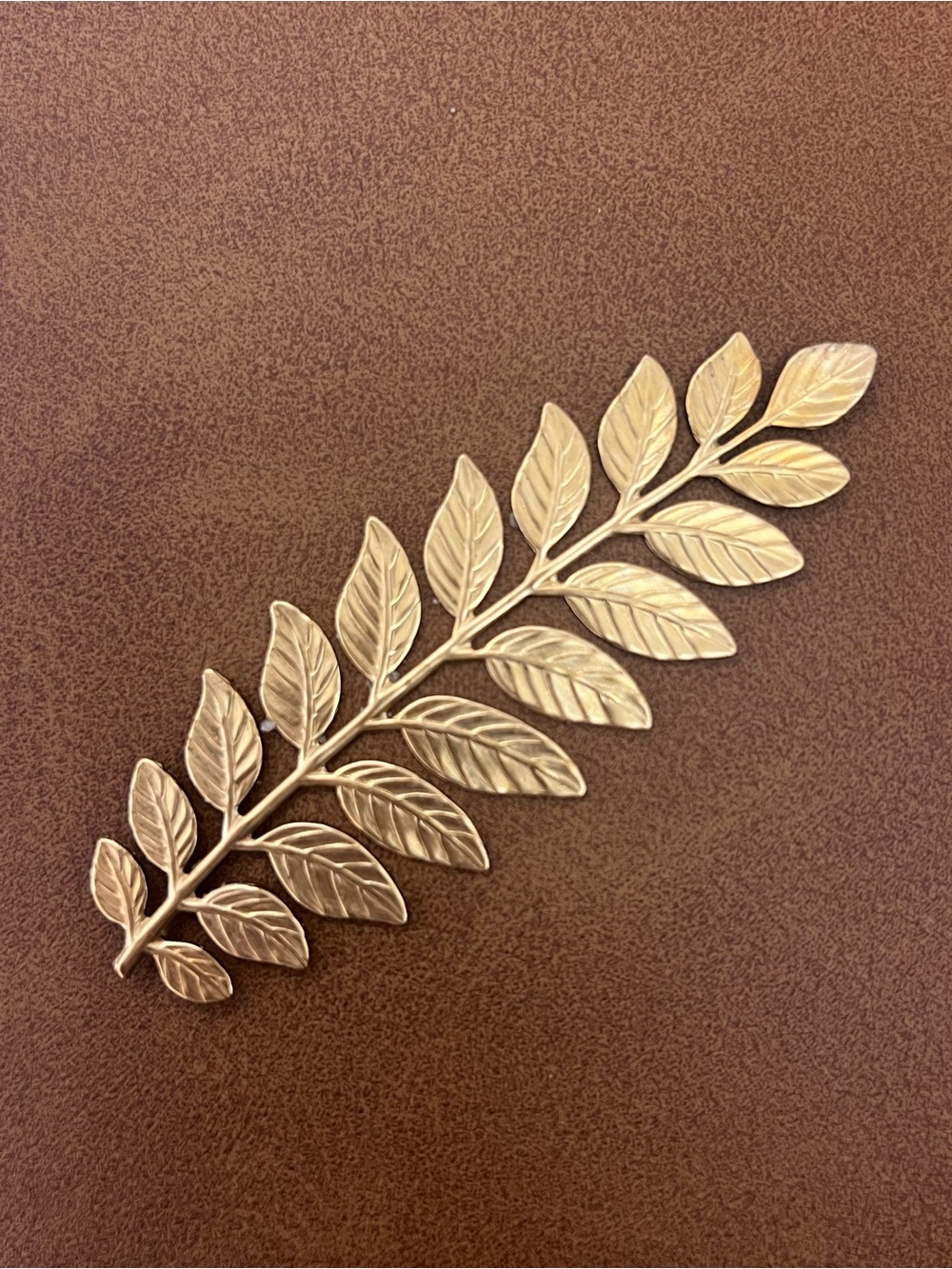 17 Gold Leaf Branch Embellishments • Headband & Hair Accessory Supplies • Bridal